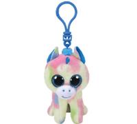 Ty Beanie Boo Blitz the Unicorn Keyring Clip Blue