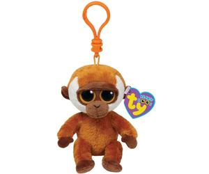 TY Beanie Boo Key Clip Brown Monkey Bongo