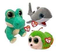 TY Beanie Boo Multipack - Ernie, Pilar, and Finnegan Soft Plush Toy Set of 3 for Kids - Collectible Stuffed Teddy Plushies - Cuddly Soft Toys for Play, Snuggles, and Display