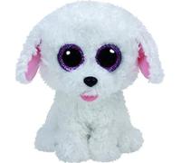 TY Beanie Boo Pippie White Bichon Frise Dog Medium 37065 9" TALL NEW