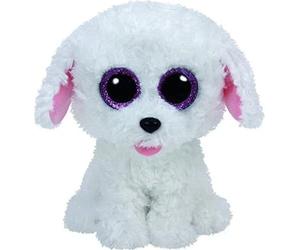 TY Beanie Boo Pippie White Bichon Frise Dog Medium 37065 9" TALL NEW