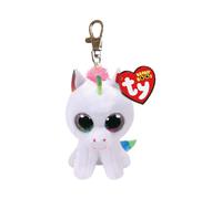 Ty Beanie Boo Pixy the Unicorn Keyring Clip White