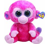 TY Beanie Boo Razberry Bright Pink Monkey Medium 36909 9" TALL NEW