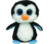 TY Beanie Boo Waddles Penguin Medium Solid Eyes 36904 9" TALL NEW