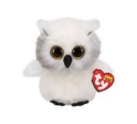 TY Beanie Boos Collection Austin the White Owl 15cm Soft Plush Toy