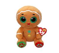 Ty Beanie Boos - Nutmeg the Gingerbread Man with Big Green Eyes and Glitter, the Plush with Big Sparkly Eyes - Christmas Special - 15 cm - T37353