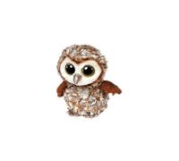 TY Beanie Boos Percy Barn Owl - 15cm Plush with Glitter Eyes & Heart Plaque