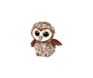 TY Beanie Boos Percy Barn Owl - 15cm Plush with Glitter Eyes & Heart Plaque