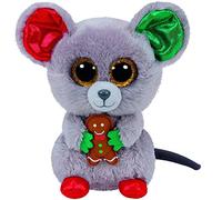 TY Beanie Boos Plush 37078 Mac - Xmas Mouse with Glitter Eyes 24cm