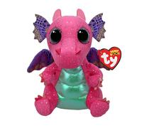 Ty Beanie Boos T37361 Spitfire the Pink Draak met grote en glinsterende ogen, he
