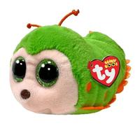 TY Beanie Boos T37375 Pilar the Caterpilar with large and shimmering green eyes, the plush animal with large shimmering eyes, 15 cm