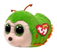 TY Beanie Boos T37375 Pilar the Caterpilar with large and shimmering green eyes, the plush animal with large shimmering eyes, 15 cm