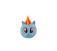 TY Rainbow Dash Bouncer Plush - My Little Pony Inspired Round Stuffed Toy | Soft Blue Pegasus Ball Plush with Embroidered Eyes & Rainbow Mane - Cute Collectible Gift for Kids