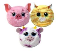 TY Beanie Bouncers 3-Pack - Daisy the Cow, Purry the Cat & Posey the Pig - Soft Plush Toys 6 cm - Bouncy Plushies for Kids - Collectible Stuffed Toy Animals - Fun Gift Set