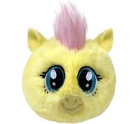 TY Beanie Ballz Fluttershy - My Little Pony Plush Bouncer | Soft Round Collectible Toy with Big Sparkling Eyes | Yellow & Pink Cute Pony Plush for Kids