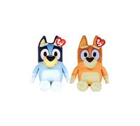 TY Bluey Beanie Babies Set of 2 ? Bluey and Bingo 20CM ? Soft Plush Toy for Kids, Collectible, Cuddly Plushies, Soft Play Toy for Boys and Girls