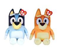 TY Bluey Beanie Babies Set of 2 - Bluey and Bingo 20CM - Soft Plush Toy for Kids, Collectible, Cuddly Plushies, Soft Play Toy for Boys and Girls