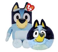 TY Bluey Beanie & Bouncer 2-Piece Gift Set - 15cm Soft Plush Toy Teddy & 7cm Bouncy Ball Plush - Collectible Stuffed Cuddly Toy Gift for Kids