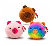 TY Bouncer Capybara 3 Piece Gift Set - Cedar, Rainy, and Lotus 7cm - Soft Plush Bouncy Ball - Collectible Stuffed Toy - Cuddly Plushies for Kids
