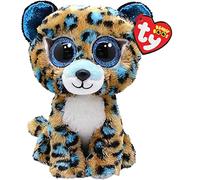 TY Cobalt Leopard Beanie Boo Regular 6" | Beanie Baby Soft Plush Toy | Collectible Cuddly Stuffed Teddy