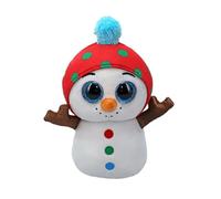 Ty Beanie Boo Plush Dave the Snowman with Hat Christmas Multicolor