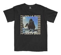 Ty Dolla Sign Men's Global Square Cotton T-Shirt in Black | Size: Small Ty Dolla Sign Black S