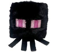 TY Ender Dragon Bouncer Plush - Cube Stuffed Toy | Soft Black Pixel-Style Plush with Embroidered Purple Eyes - Fun Collectible Gamer Gift for Kids