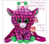 TY FASHION Gilbert The Giraffe Plush Backpack Small Rucksack Beanie Boos NEW