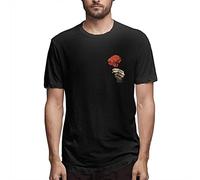 TY@FERDSA Hadestown Men's Men's Printed Left Chest Cotton Short Sleeve T-Shirt Two Sided Pattern(Small)