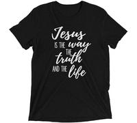 TY@FERDSA Men's Faith T-Shirt Jesus is The Truth The Way The Life Customized(Small)