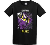 TY@FERDSA Men's KMFDM Blitz Cotton T Shirt(Large)