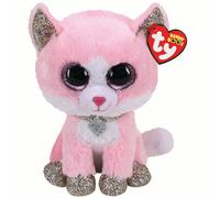 Ty Beanie Boo: Fiona Pink Cat (Medium)