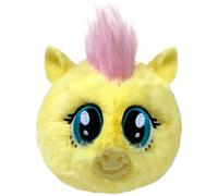TY Beanie Ballz Fluttershy - My Little Pony Plush Bouncer | Soft Round Collectible Toy with Big Sparkling Eyes | Yellow & Pink Cute Pony Plush for Kids