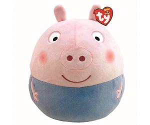 TY GEORGE PEPPA PIG Squish-A-Boos Collection Soft Toy Plush Cushion 10" 39316