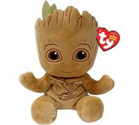 TY Groot Beanie Baby - Marvel Soft Plush Collectible Toy | Soft Marvel plush for cuddles, imaginative play, or gifting, bringing an iconic Avenger hero to everyday adventures.
