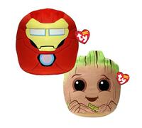 TY Groot & Iron Man Marvel Avengers Squish a Boo 10 Inches Multipack - Soft Plush Toys - Collectible Cuddly Stuffed Teddy for Kids