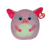 TY Hambone Pig Squishy Beanie 14” - Soft Plush Toy - Collectible Stuffed Teddy for Kids - Cuddly Plushies for Play & Display