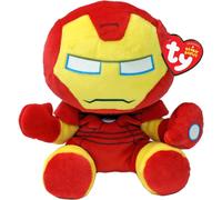 TY Iron Man Marvel Avengers Beanie Babies Regular, Licensed Beanie Baby Soft Plush Toy, Collectible Cuddly Stuffed Teddy