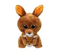 TY Kangaroo 37046 Kangaroo Dumper 24 cm with Glitter Eyes, Glubschi's, Beanie Boo's, Brown
