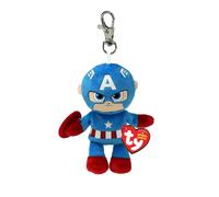 Ty Key Clip Marvel Captain America Soft Plush Keychain