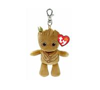 Ty Key Clip Marvel Groot Soft Plush Keychain - Adorable Groot with Bark Texture and Clip for Keys or Backpack