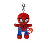 Ty Key Clip Marvel Spider-Man Soft Plush Keychain - Snug Spidey with Clip-On Attachment