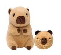 TY Lara Beanie & Barry Bouncer Capybara 2-Piece Gift Set - 15cm Soft Plush Toy Teddy & 7cm Bouncy Ball Plush