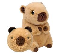 TY Lara Beanie & Barry Bouncer Capybara 2-Piece Gift Set - 15cm Soft Plush Toy Teddy & 7cm Bouncy Ball Plush - Collectible Stuffed Cuddly Toy Gift for Kids