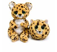 TY Lloyd Leopard Beanie & Spots Beanie Bouncer 2-Piece Christmas Set - 15cm Soft Plush Teddy & 7cm Bouncy Plush Ball