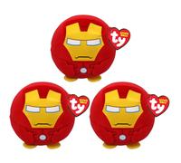 TY Marvel Super Soft Gift Quality Plush Squishy Beanies - (3" 8cm Puffies Iron Man 3 Pack)