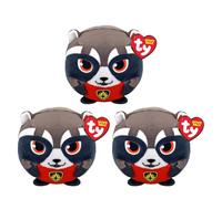 TY Marvel Super Soft Gift Quality Plush Squishy Beanies - (3" 8cm Puffies Rocket Raccoon 3 Pack)