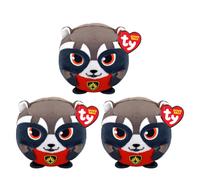 TY Marvel Super Soft Gift Quality Plush Squishy Beanies - (3" 8cm Puffies Rocket Raccoon 3 Pack)