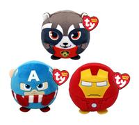 TY Marvel Super Soft Gift Quality Plush Squishy Beanies - (3" 8cm Puffies Set of All 3)