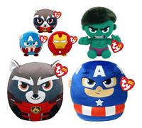 TY Marvel Super Soft Gift Quality Plush Squishy Beanies - (Megaset of All 6)